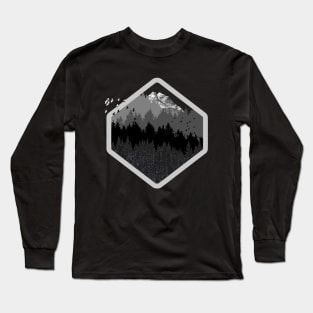 Retro Mountain Forest - Trees Are The Cure Long Sleeve T-Shirt